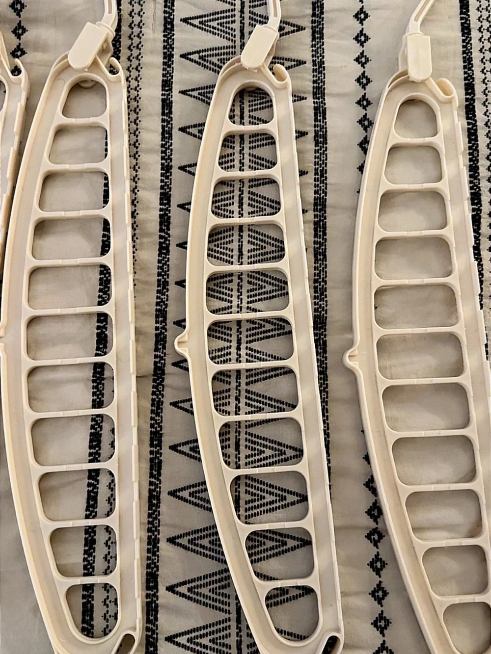 Plastic Multi-Slot Hanging Scarf & Accessory Organizer - Cream
